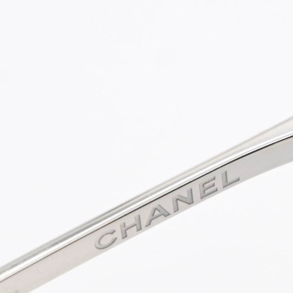 CHANEL CC Logo Sunglasses Eye Wear Mirror Lenz Plastic Metal Silver 4206 36RL592 - Picture 8 of 14